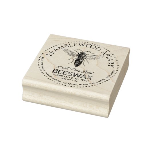 Beeswax Bar met  koningin Honeybee Rubberstempel (Stempel)