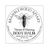 Beeswax Body Balm met  koningin Honeybee Rubberstempel (Afrduk)