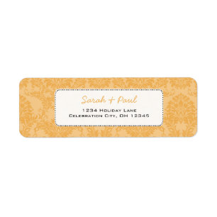Beeswax  Damask Return-adres Etiket