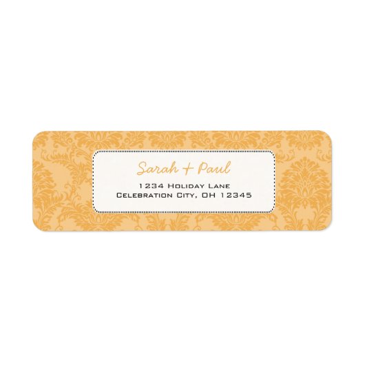 Beeswax  Damask Return-adres Etiket (Voorkant)