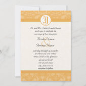 beeswax Damask Your Photo Wedding Invites Kaart (Voorkant)
