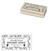 Beeswax Floral Handgemaakt Kaars Ronde Hoek Rubberstempel (Gestempeld)