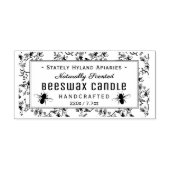 Beeswax Floral Handgemaakt Kaars Ronde Hoek Rubberstempel (Afrduk)