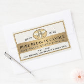 Beeswax-kaarletiket Honeybee Metallic Gold Rechthoekige Sticker (Envelop)