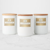 Beeswax Kandeletiket Heraldic Bee Metallic Gold Voedselcontainer Etiket (Flessen)