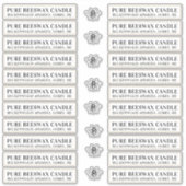 Beeswax Kandle matte wit of glanzend transparant Sticker (Voorkant)