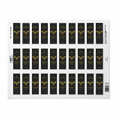 Beeswax Pepermunt Lip Balm Label met Bee Heart (Full Sheet)