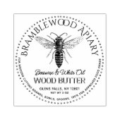 Beeswax Wood Butter met  koningin Honeybee Rubberstempel (Afrduk)