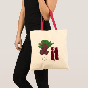 Beet (Beat) Het is grappig rood biet, groentezaad Tote Bag