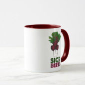 Beet (Beats) Red Beet Vegetarian Funny Music Mok (Voorkant rechts)