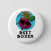 Beet Boxer Funny Beatbox Veggie Pun Ronde Button 5,7 Cm (Voorkant)