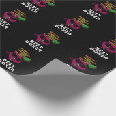 Beet Boxer Grappige Beet Pun Donker BG Cadeaupapier (Hoek)