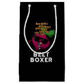 Beet Boxer Grappige Beet Pun Donker BG Klein Cadeauzakje (Voorkant)