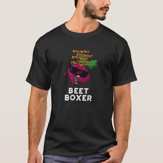 Beet Boxer Grappige Beet Pun Donker BG T-shirt (Voorkant)