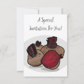 Beet cartoon illustratie kaart (Achterkant)