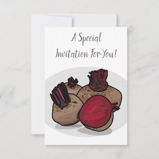 Beet cartoon illustratie kaart (Achterkant)