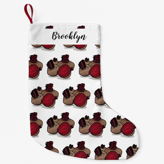 Beet cartoon illustratie kleine kerstsok (Voorkant)