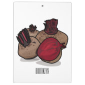 Beet cartoon illustratie klembord (Achterkant)