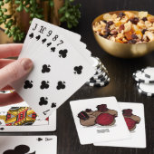 Beet cartoon illustratie pokerkaarten (Insitu)