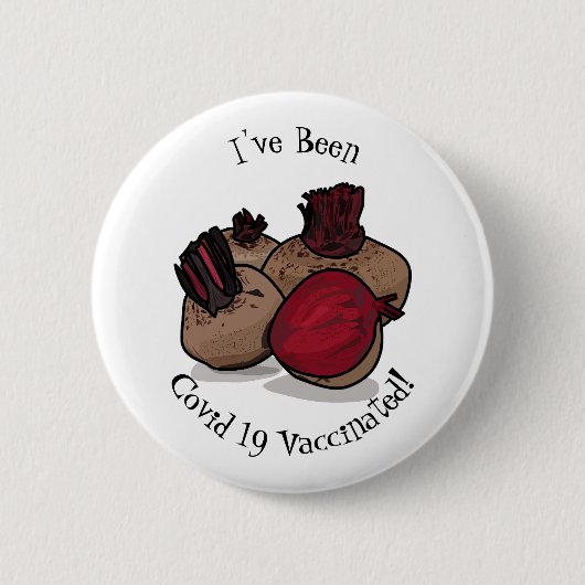 Beet cartoon illustratie ronde button 5,7 cm (Voorkant)