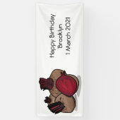 Beet cartoon illustratie spandoek (Verticaal)