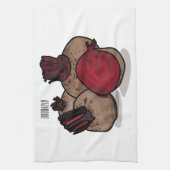 Beet cartoon illustratie theedoek (Verticaal)