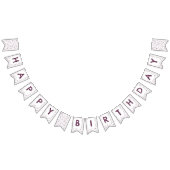 Beet Confetti Waterverf Stippen Bunting Flag Vlaggetjes (Alle)