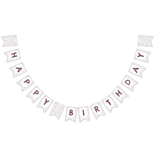 Beet Confetti Waterverf Stippen Bunting Flag Vlaggetjes (Alle)