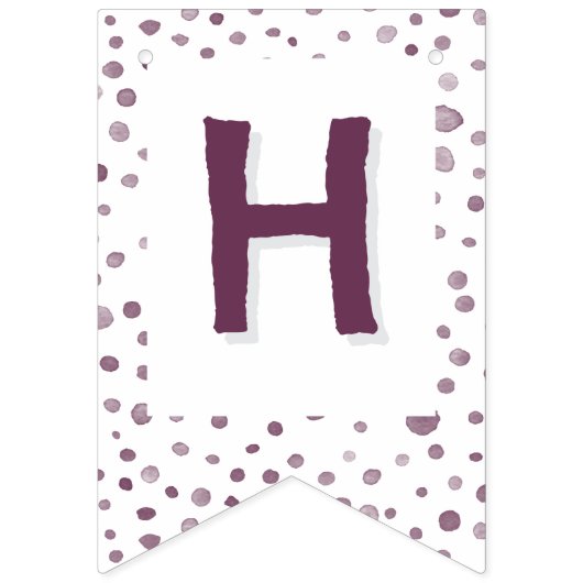 Beet Confetti Waterverf Stippen Bunting Flag Vlaggetjes (Tweede vlag)