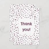 Beet Confetti Waterverf Stippen Dank u kaart (Voorkant / Achterkant)