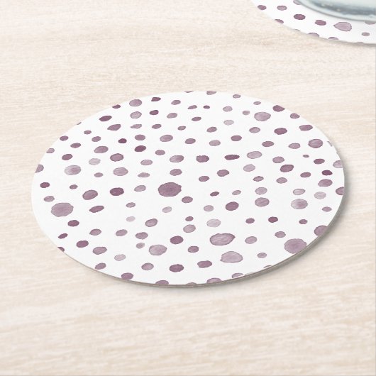 Beet Confetti Waterverf Stippen Papier Onderzetter (Gebogen)