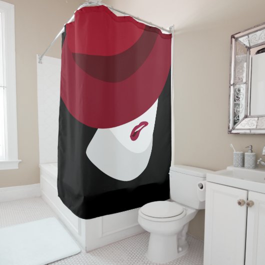 beet douchegordijn (In situ)