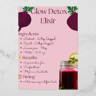 Beet Ginger Lemon Shot Folie Uitnodiging