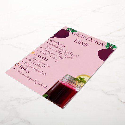 Beet Ginger Lemon Shot Folie Uitnodiging (Gedraaid)