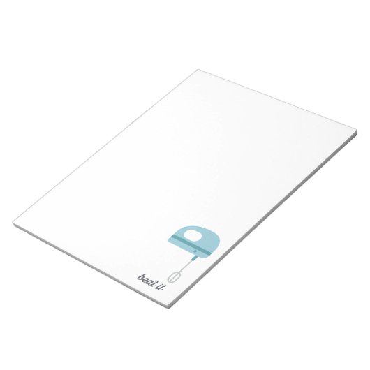 Beet het | Blauwe keukenboer Notitieblok (Schuin)