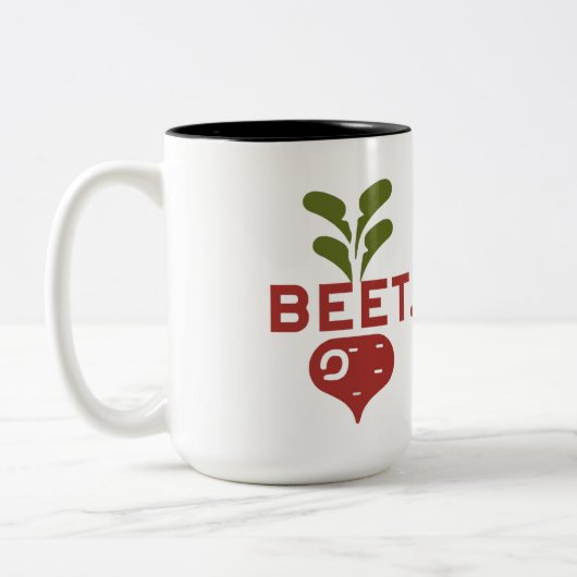 Beet het gewoon tweekleurige koffiemok (Links)
