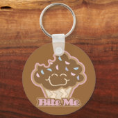 beet me chocolade cupcake sleutelhanger (Voorkant)