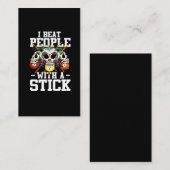 Beet mensen met stick 8 Ball Sugar Skull Billard Visitekaartje (Voorkant / Achterkant)