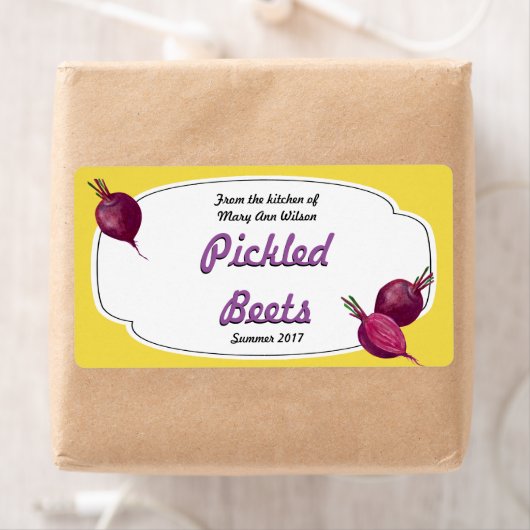 Beetconserven van gepekelde bieten etiket (Insitu)