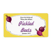 Beetconserven van gepekelde bieten etiket (Voorkant)