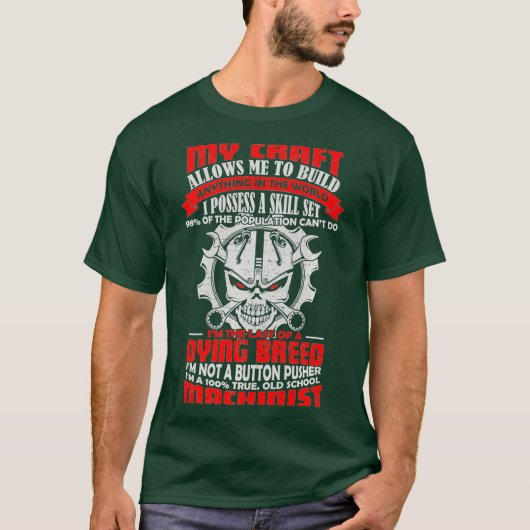 BeeTee is een 100 echte oude schoolmachinist T-shirt (Voorkant)