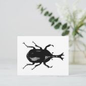 Beetel Beetles Insect Bug  Hood Engraving Briefkaart (Staand voorkant)