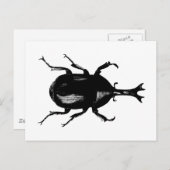 Beetel Beetles Insect Bug  Hood Engraving Briefkaart (Voorkant / Achterkant)