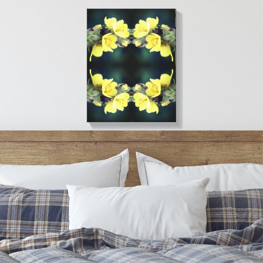 Beetel op Abstracte wildklem van mullein Canvas Afdruk (Insitu (Slaapkamer))