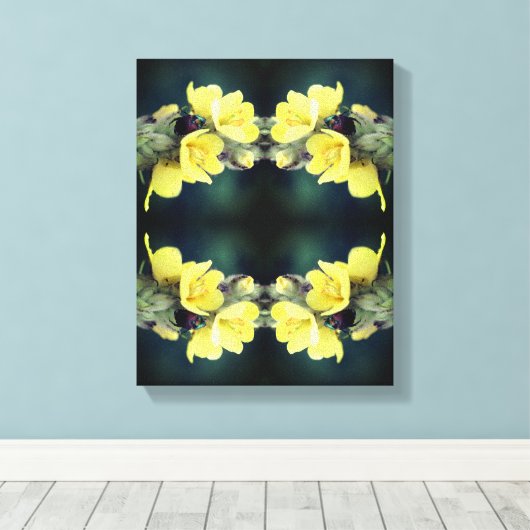 Beetel op Abstracte wildklem van mullein Canvas Afdruk (Insitu (Houten vloer))