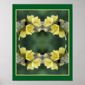 Beetel op Abstracte wildklem van mullein Poster (Voorkant)