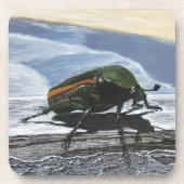 Beetel op een pier plastic Onderzetters (Voorkant)