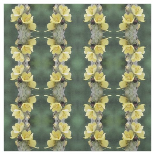 Beetel op wilde Mullein-bloem Stof (Swatch)