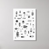 Beetel zwart-wit canvas afdruk (Voorkant)