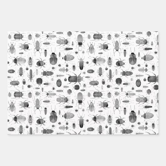 Beetel zwart-wit inpakpapier vel (Voorkant 2)